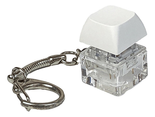 6 Keyboard Fidget Keychain Keycap Keyboard Key Cap White