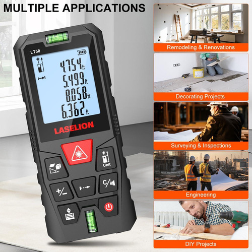 Medidor De Distancia Láser Laselion Lt50 - 50m, Precisión