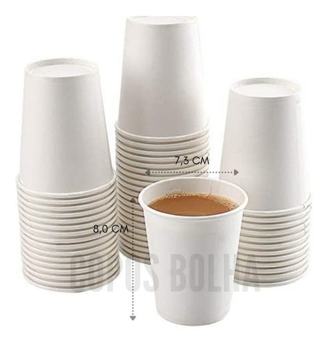 250 Copos Biodegradáveis 120 Ml Para Café - Promoção