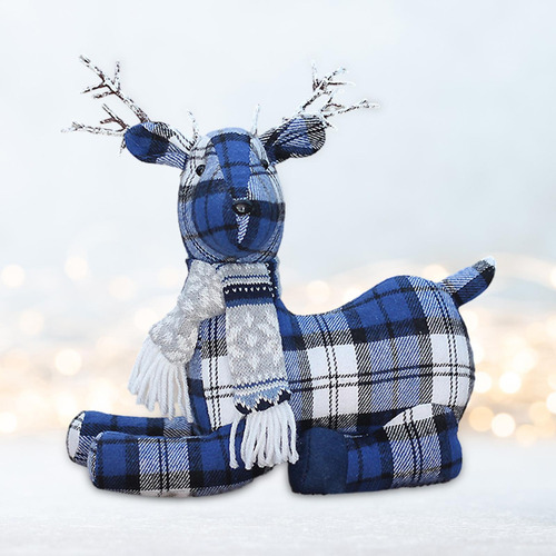Adornos Navideños De Alce De Tela, Decoración De Alce