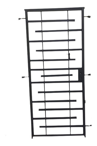 Puerta Reja Hierro Cuadrado Cerradura Con Marco 90x200