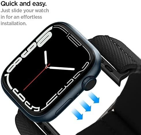 Imagen 5 de 8 de Malla Spigen Lite Apple Watch 44m S6/se/5/4 Y 42m S3/2/1 Neg