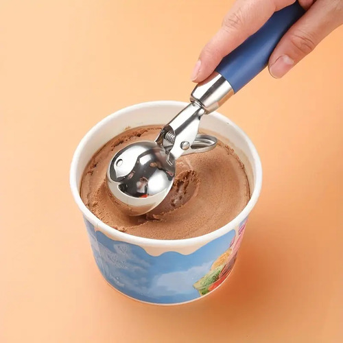 Cuchara Para Helado De Acero Inoxidable Con Gatillo Desplega