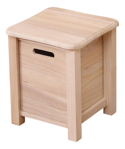 Banqueta De Madeira Com Gaveta Pequena 30cmx30cmx35cm