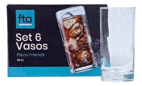 Set 6 Vasos Pisco Friends 350ml Isel // Ferrenet