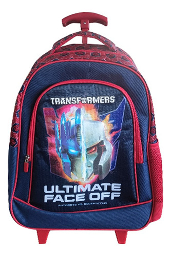 Mochila Infantil Transformers Carro Jacquard Grande 40x30 Cm