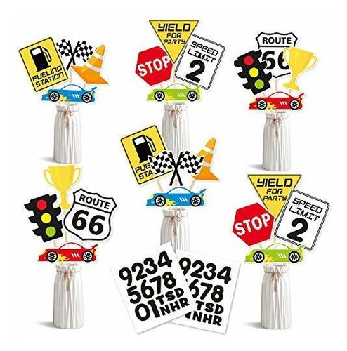 Race Car Centerpieces Sticks Racing Table Toppers Para 