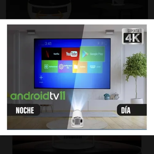 Proyector Smart Tv Android11 Wifi Portatil Con Apps Y Magic