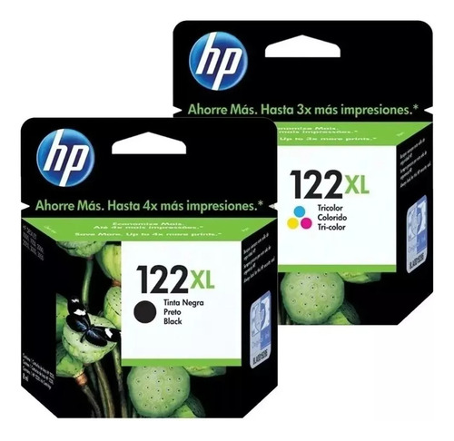 Kit Cartucho  Hp Novo 122xl Color E Bk Lacrado Promoção