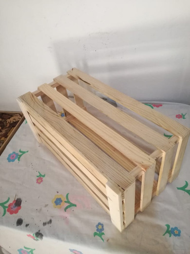 Huacal De Madera Rectangular Acabado Fino