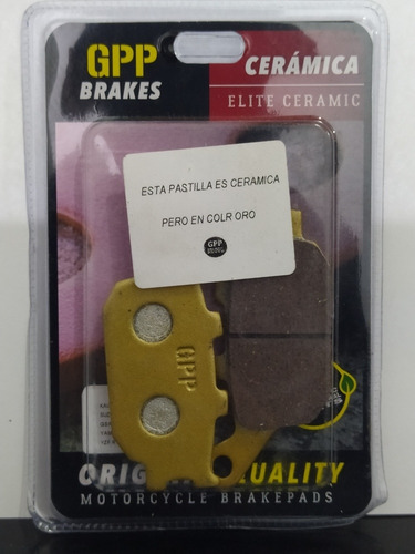 Pastilla Freno Trasero Yamaha Yzf R1 R6 Marca Gpp Ceramica