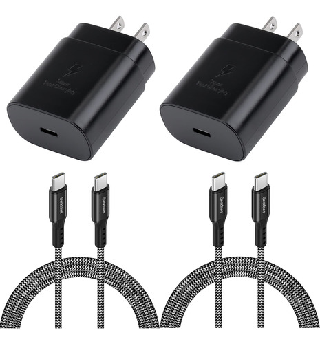 25w Usb-c Super Fast Charger Kit 2-pack Pd Tipo Bloque Pared