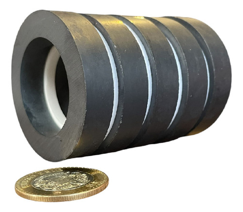 2 Imanes De Ferrita Anillo Dona De 60mm X 10mm Interio 40mm