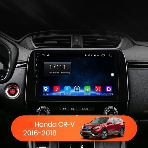 Autoestéreo Android 9' Honda Crv 2016-2018 Gps Mapas Camara