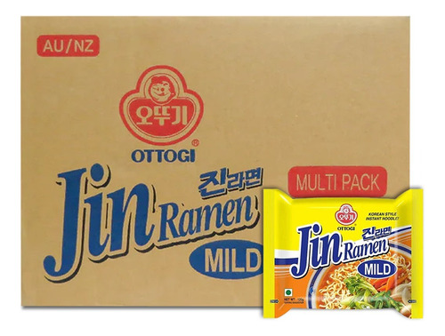 Ottogi Jin Ramen Mild Caja 40 Piezas 120g  C/u