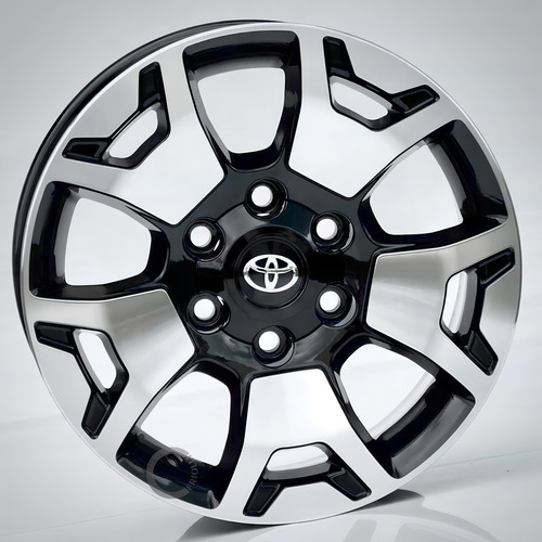 Jogo De Rodas Toyota Hilux Aro 22 Srx Diamond Srx Srv Cor Preta Diamantw