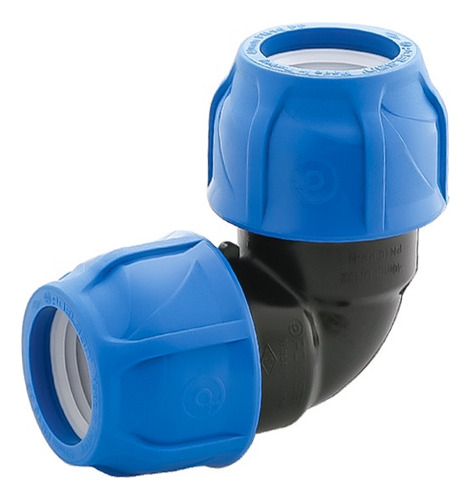 Kit 2 Joelhos Engate Rápido De Compressão Pp Pead 20mm