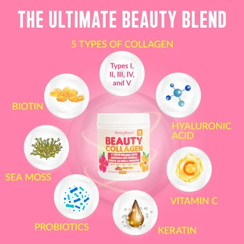 Mezcla De Belleza Colágeno Bayas 5 Tipos Colágeno Musgo Mari
