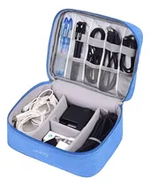 Comprar Organizador De Viaje Para Cables Usb Cargador Electrónica | Estuche Organizador De Valija Lookmy Celeste |