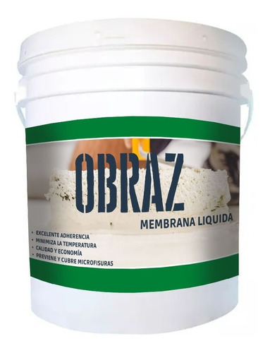 Impermeabilizante Membrana Liquida Blanca Obraz 20 Kg