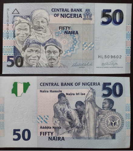 Billete De Nigeria De 50 Naira Año 2007 Sin Circular 