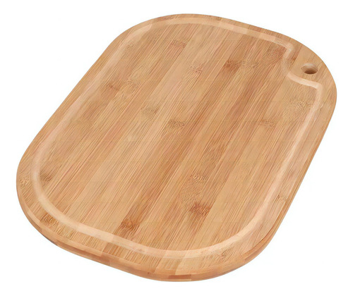 Tábua De Corte Para Churrasco Cozinha Bambu Oval 39 X 28 Cm