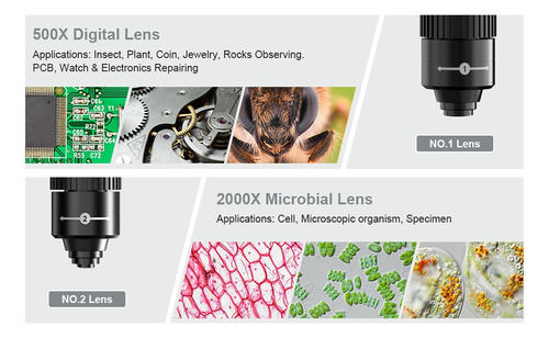 Microscopio Digital Biológico 2000x Wifi Usb Con