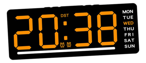 Reloj Digital Reloj Led Cinco Niveles De Número Naranja
