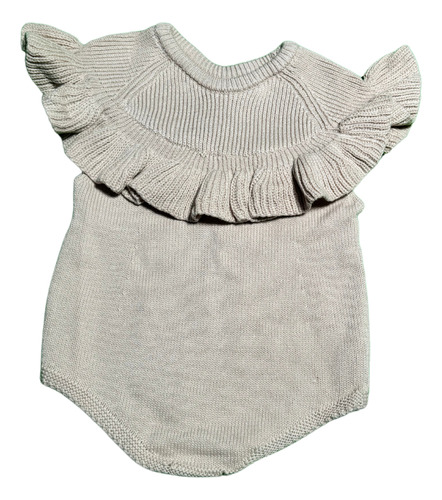 Body De Algodón Para Bebé Tejido A Mano 66 Cm Beige