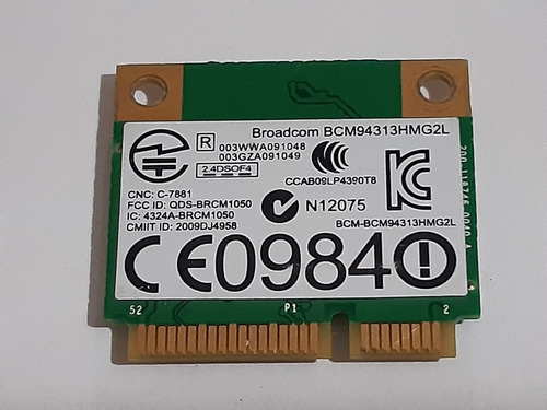 Dell Dw1501 Pci-e Wlan Card Broadcom 4313 Bcm94313hmg2l