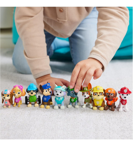 Paw Patrol, Set De 10 Figuras De Juguete Coleccionables