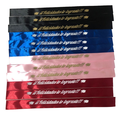Liston Con Frases Ideal Para Tus Regalos O Ramos De Flores Rojo Negro Rosa Blanco Lo Lograste