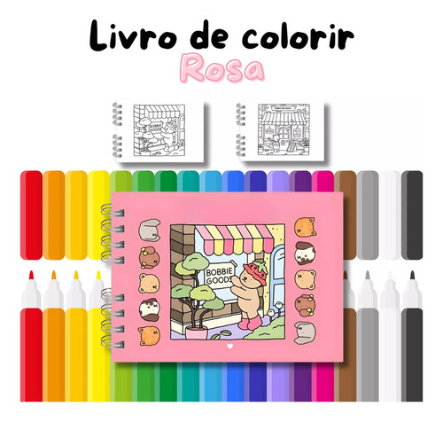 // Juego De Libros Para Colorear De 3 Colores Bobbie Goods,