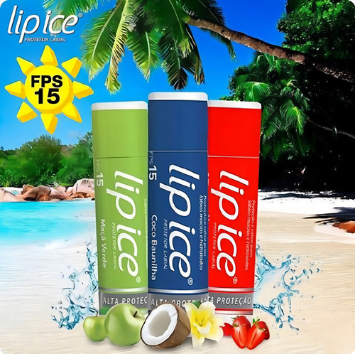 Kit Lip Ice One Protetor Labial - 3 Fragrâncias - Fps15
