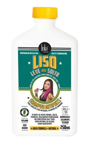 Shampoo Anti Frizz Liso Leve E Solto Lola Cosmetics