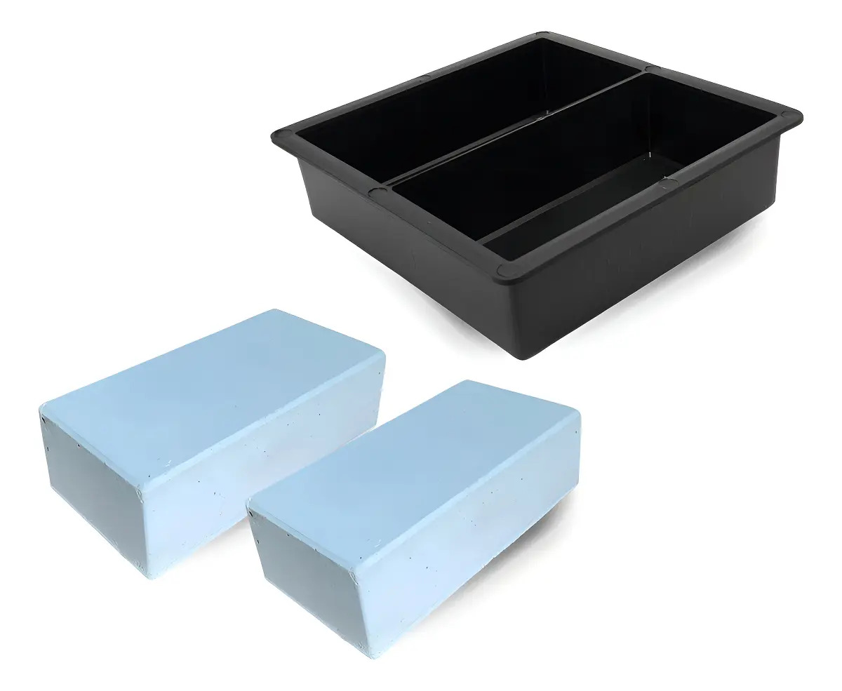 Kit 5 Formas Duplas para Fabricar Bloquetes de Cimento 20x10x6 cm