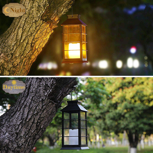 Paquete De 2 Linternas Colgantes De Jardín Led Solar