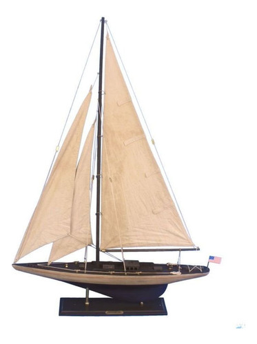 Nautical Rustico Madera Modelo Sailing Yacht Enterprise 35 