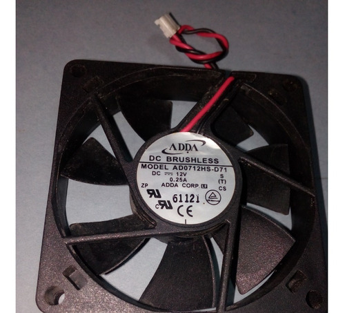 Fan Cooler Ventilador 7 X 7 X 1.5cm  12v Dc  0.25amp