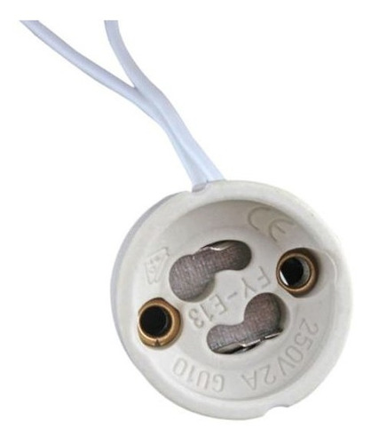 Zocalo Ceramico Gu10 220v Conector Lampara Led Pack X 10