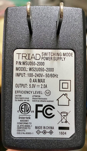 Imagen 2 de 3 de Eliminador De Voltaje 5v / 2a, Jack 2.1mm - Fuente De Poder