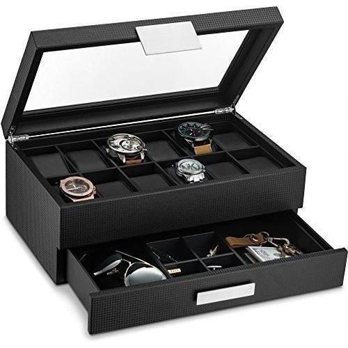 Caja Organizadora Para Relojes Glenor Co 12 Piezas