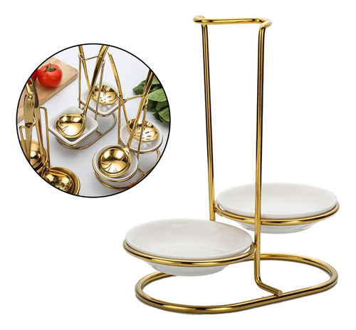 Soporte Para Cuchara, Soporte Vertical Para Redondo Doble