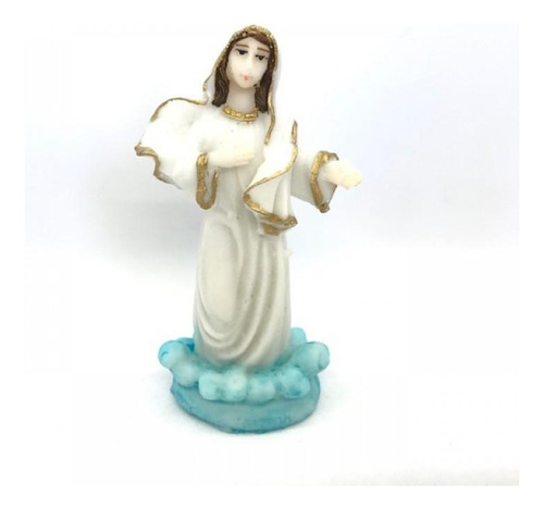 Imagem Nossa Senhora Rainha Da Paz Medjugorje Em Resina 7 Cm