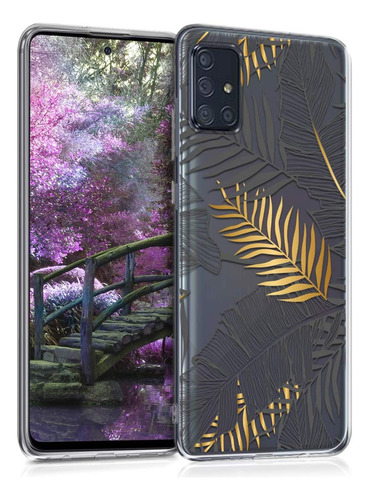 Funda Para Samsung Galaxy A71 - Hojas Doradas