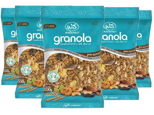 Granola Zero Ws Naturais 500g - 5 Unidades