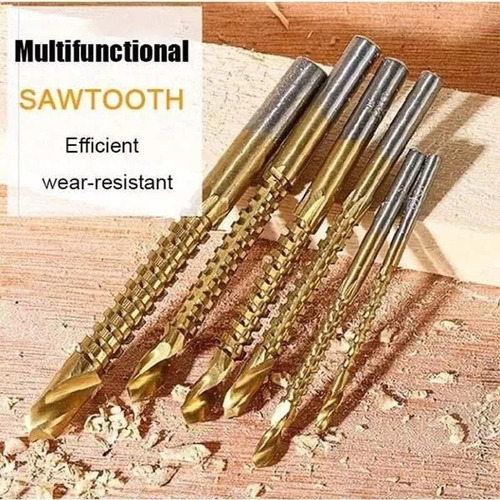 Pack 6 Brocas Fresa Cortar Tallar Madera Metal Carpintería