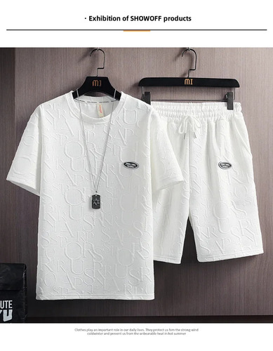 Conjunto De 2 Piezas De Camiseta Y Pantalones Cortos De Seda