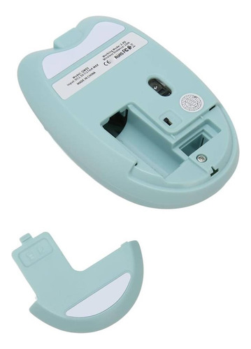 Teclado Y Mouse Kawaii Inalámbrico Celeste Tacto Suave