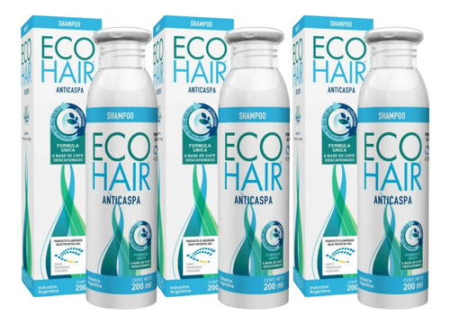 Combo X3 Ecohair Shampoo Anticaspa 200 Ml